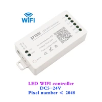ws2811 ws2812b led controller wifi smart app wireless 2048 pixels control ws2813 ws2815 sk6812 strip 5v 12v 24v led module light