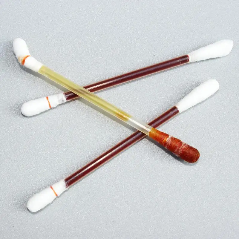 

10/20 pcs Medical Multifunction Disinfected Stick Make Up Wood Iodine Disposable Medical Double- Cotton Swab Portable Bar