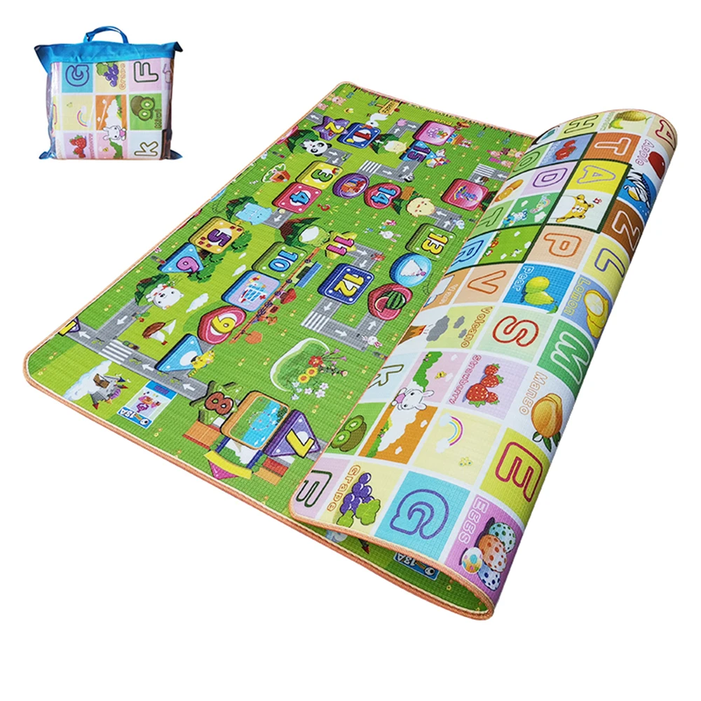 1 см толстый детский игровой коврик для ползания мягкий пол из пены складной