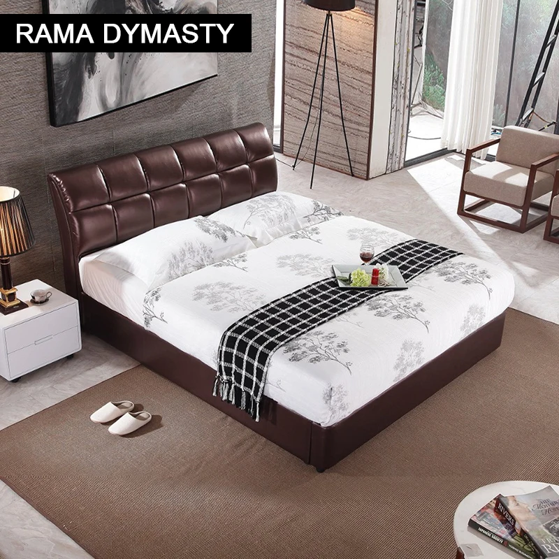 RAMA DYMASTY мягкая кровать из натуральной кожи современный дизайн кровати bett cama мода