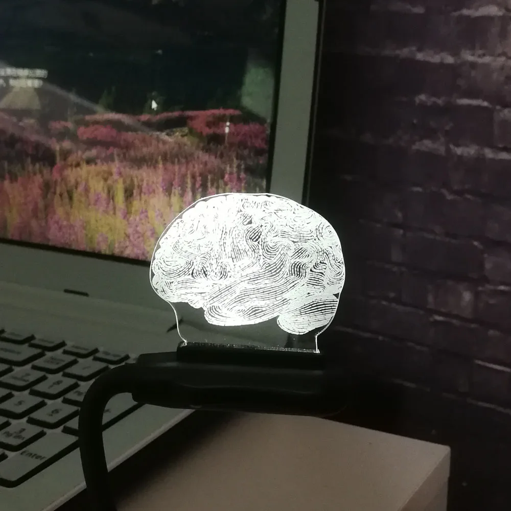 Mini USB Lamp Новинка, USB зарядка, 3D Визуальный светодиодный светильник, 7 цветов, креативный домашний декор, настольный ночник, светильник для спальни, праздничный подарок для друзей - Испускаемый цвет: Mini USB Lamp