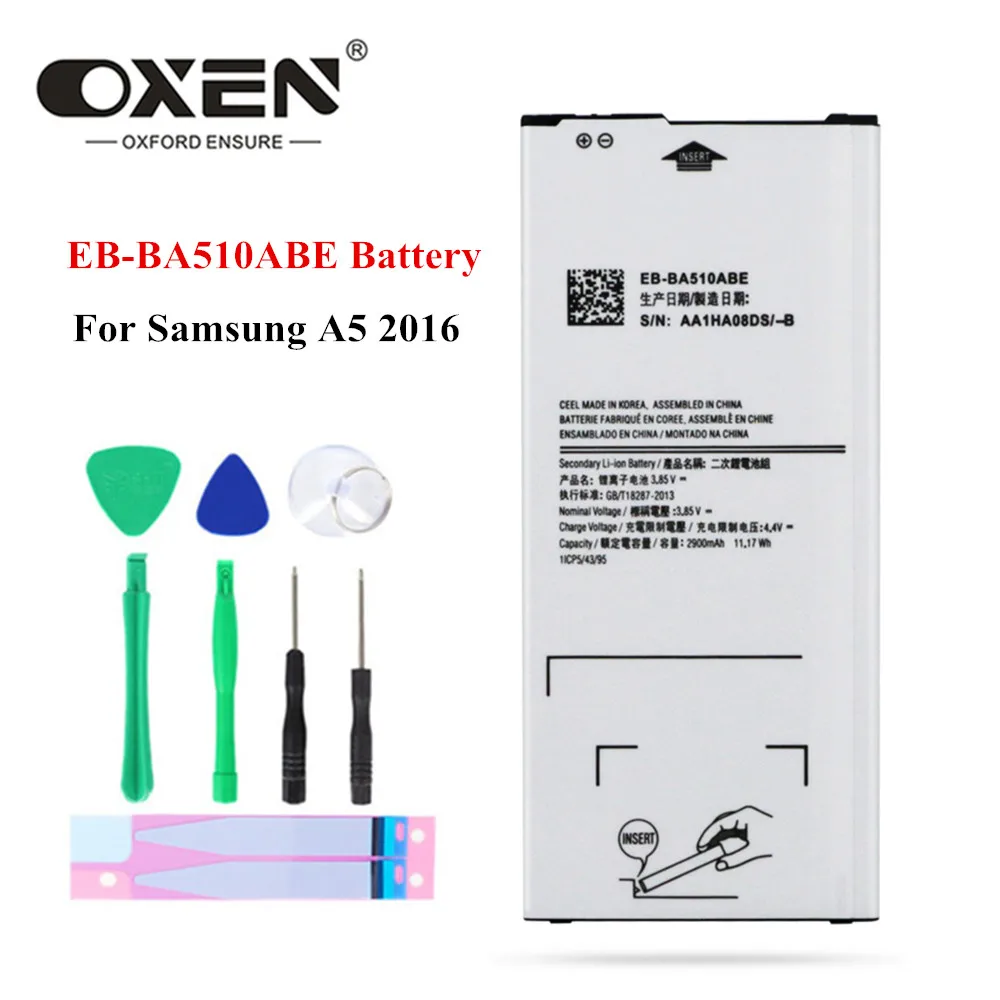 Аккумулятор OXEN 2900 для Samsung Galaxy A5 2016 Edition аккумуляторы A510 A510F A5100 аккумулятор