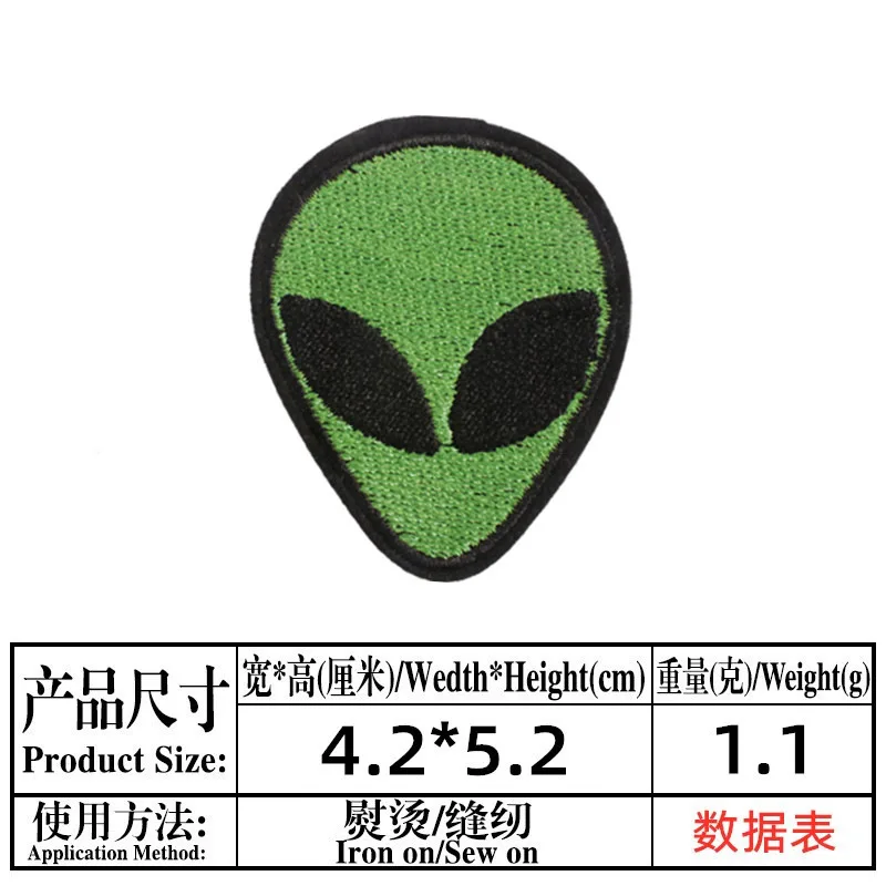 

Alien Cloth Stickers DIY Cartoon Flying Saucer UFO Astronaut Embroidery Stickers Little Monsters Mars Universe Clothing Patches