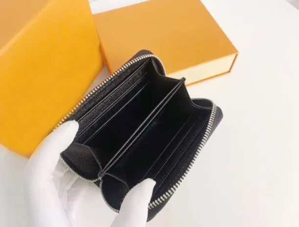 

Top Quality Hot Sale Business Men/Women Fashion ZIPPY Wallet Luxury Brand Design Portable Wallet with Box Free Shipping