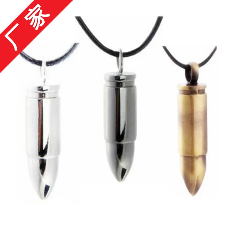 Титановая сталь пуля кулон ожерелье Подвеска Пара может быть надпись модные