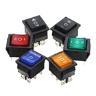 Самоблокирующийся кулисный переключатель KCD4, 3 положения, 6 контактов, с подсветкой, 15A, 250 В переменного тока20A, 125 В переменного тока, 32*25 мм