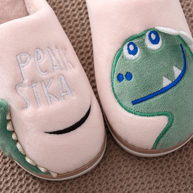 

Kids Indoor Slippers Baby Winter Boys Girls Cartoon Dinosaur Print Home Non-Slip Cute Warming Shoes kids slippers for girl 2-12t