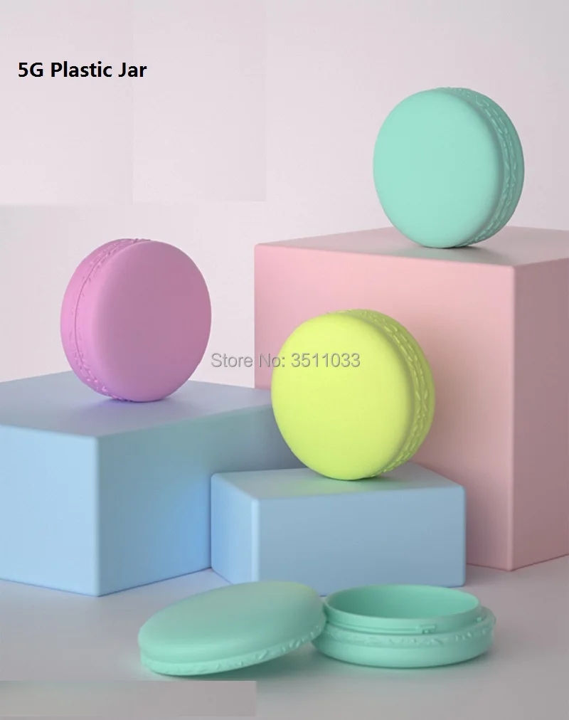 5g Candy Color Macaron Jar Cute Pink Empty Cosmetic Containers Green Lipstick lip Balm Vial Box Yellow DIY Subpackage Cream | Красота и