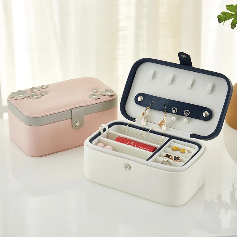 

Jewelry Box Travel Comestic Jewelry Casket Organizer Makeup Lipstick Storage Box Beauty Container Necklace Birthday Gift