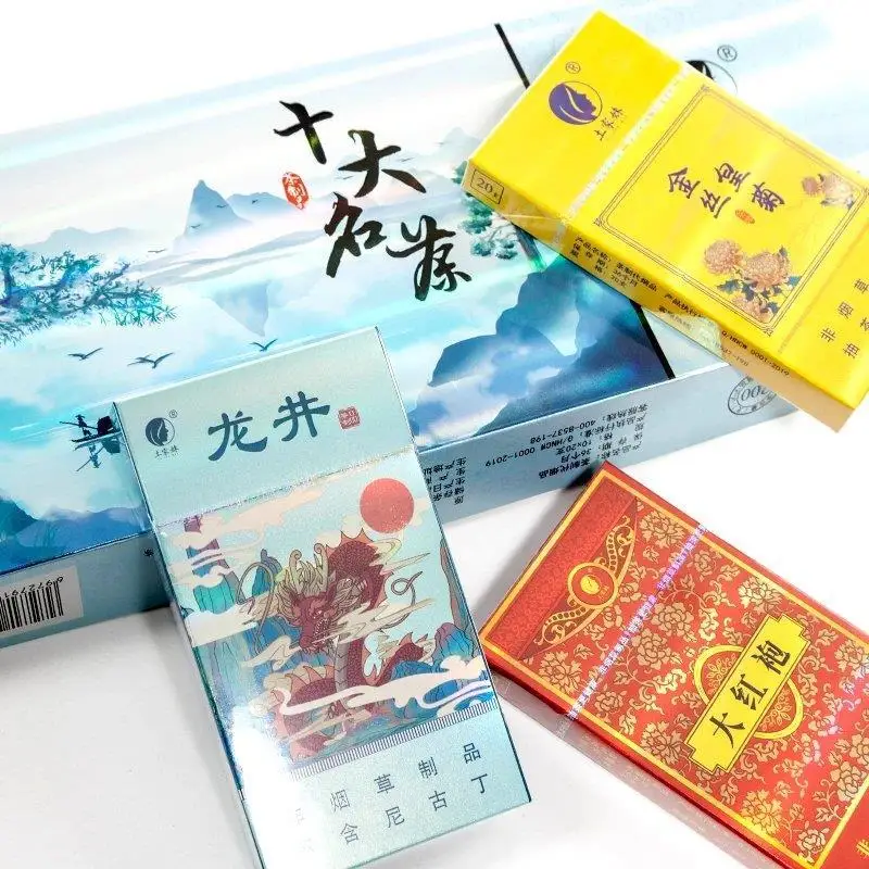 1 бар = 10 ароматов китайский травяной чай табак натуральный здоровый курительный