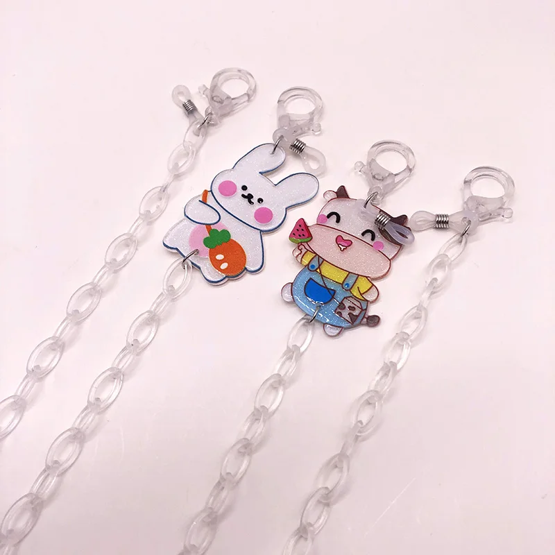 

Fashion Glasses Chains Women Eyeglasses Sunglasses Eyewear Card Holder Neck Strap Rope Chain Lady Rabbit Mask Hanging Rope