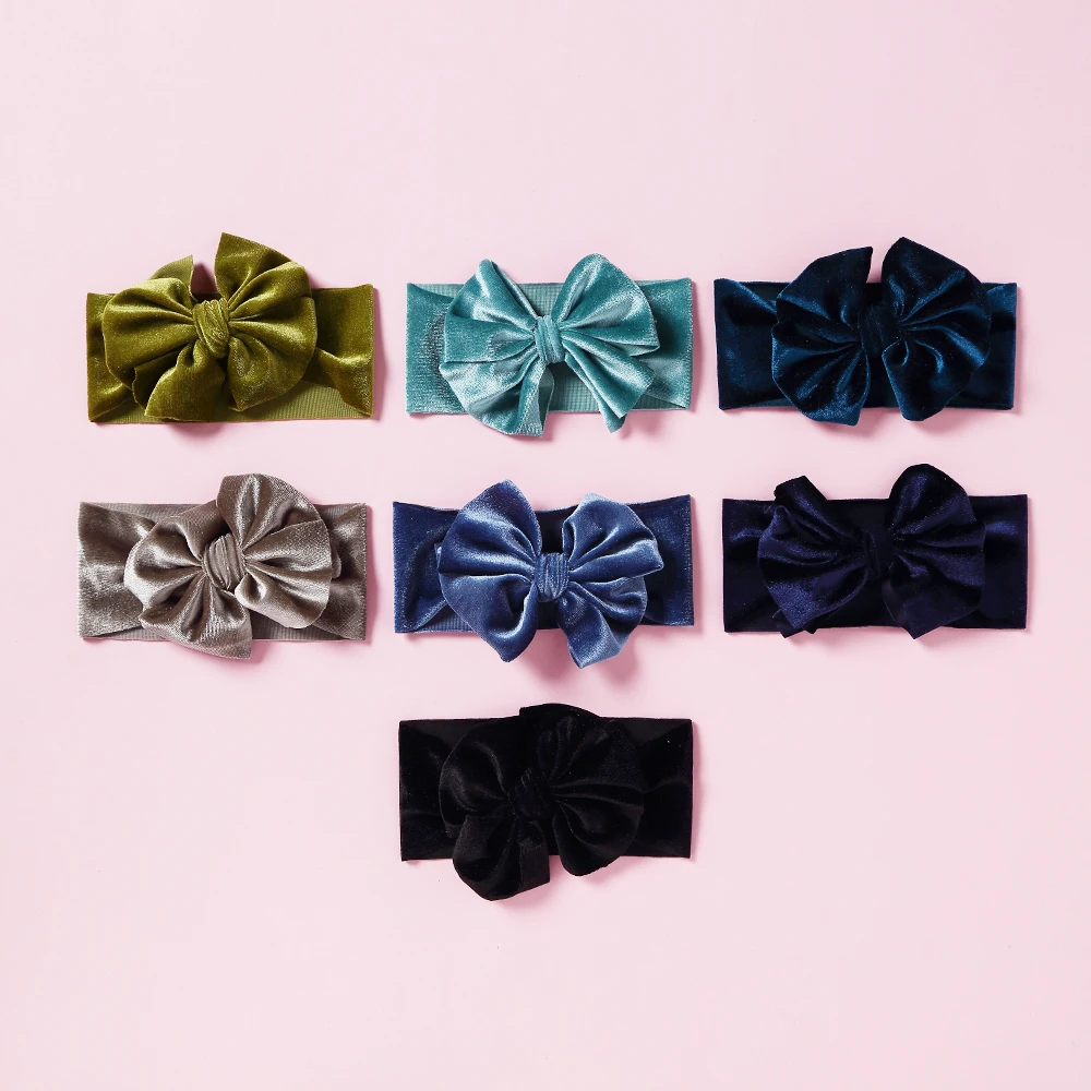 Diademas de lazo s&oacute;lido para beb&eacute; y ni&ntilde;a, turbante de nailon suave para reci&eacute;n nacido, cintas para la cabeza de beb&eacute;, turbante para beb&eacute;, 1 ud., env&iacute;o directo-2