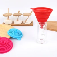 portable folding funnel silicone collapsible funnels foldable food grade funnel liquid dispensing tools household kitchen tools