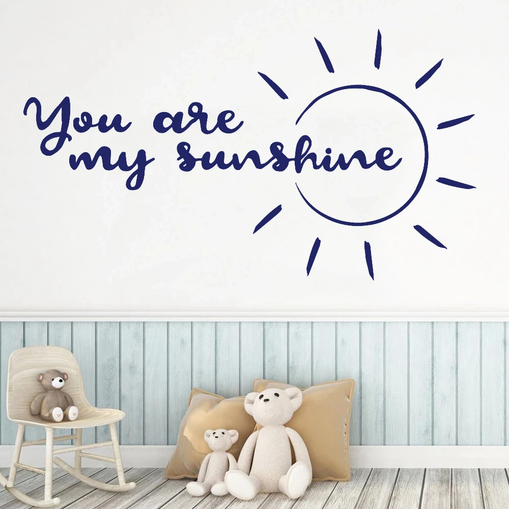 

You Are My Sunshine Mural Removable Art Vinyl Wall Stickers For Kids Boy Bedroom Decoration Poster House Decor Decals DW5080