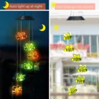 Светодиодная лампа на солнечной батарее, спиральный подвесной светильник для сада и двора, освещение для колокольчиков