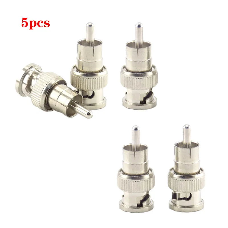 

5pcs/Lot RCA Male Jack to BNC Male Plug Straight Connector Adapter For CCTV Security Camera Surveillance Video