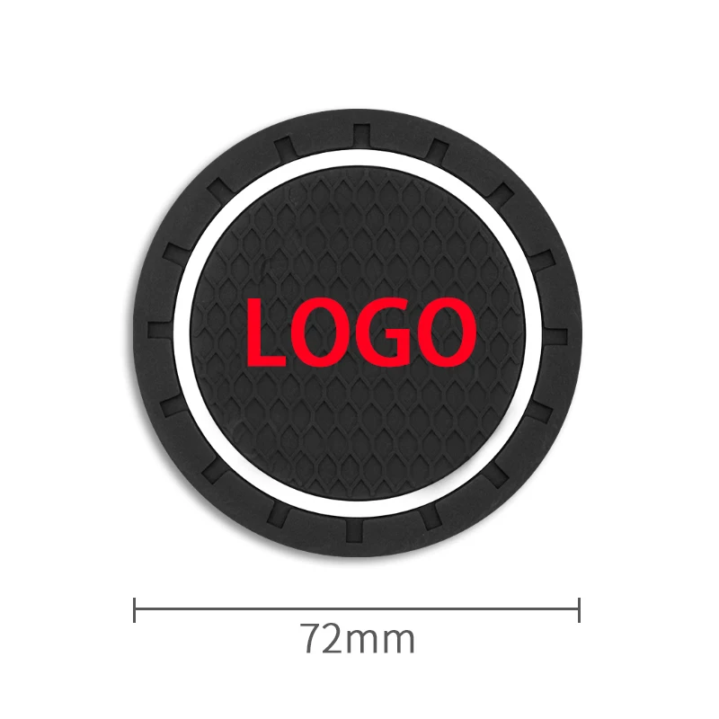 

1pcs Silicone car water coaster groove anti-skid pad car decoration supplies Abarth Opel Kia Renault Alfa Romeo Subaru SEAT