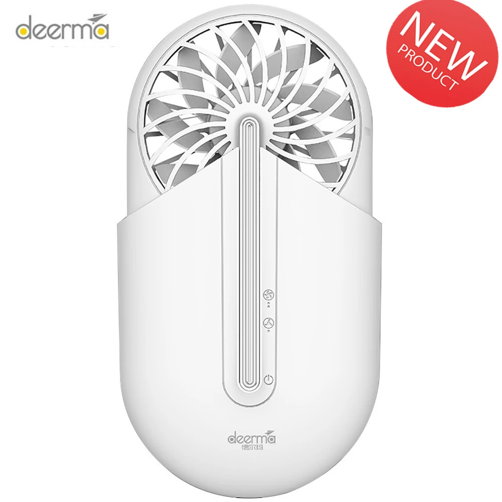 Deerma Portable Handheld Fan with Aromatherapy Rechargeable Built-in Battery 1500mAh USB Charging Electric Mini Fans Original | Бытовая