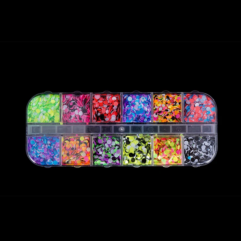 

1 _ 3D ультратонкие Блестки для ногтей, блестящие хлопья 1/2/3 мм, блестящие DIY Советы, искусство, украшения