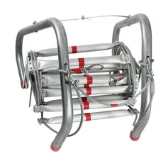 New 5M High Quality Fire Rescue Equipment Aluminum Alloy Wire Rope Life-saving Ladder Escape Rope Ladder to Safety Self-help