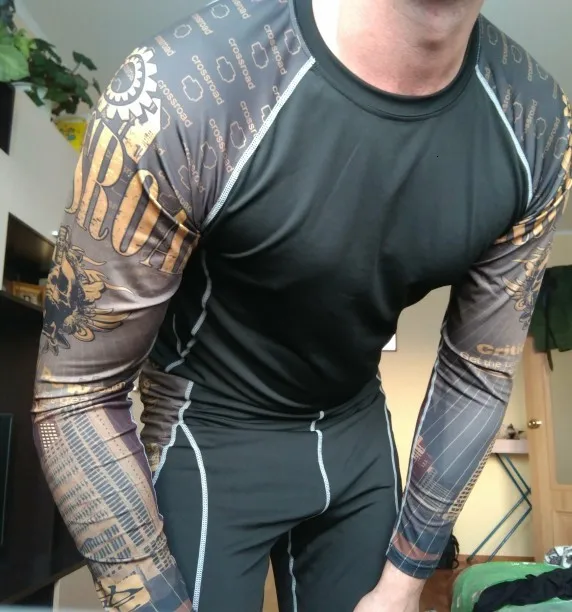 Спортивная футболка мужские колготки для бега тренировочная спортивная одежда