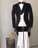 custom made men wedding groom suit with pants slim fit men tuxedo suit for wedding prom groom 3 pieces suit jacketpantsvest
