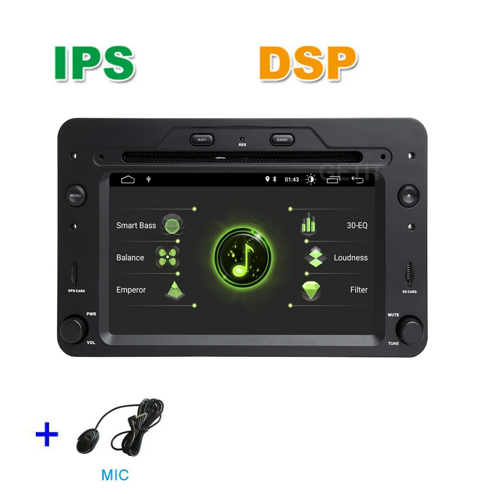 DSP Android 10 Автомобильный DVD стерео Мультимедиа Радио gps для Alfa Romeo Spider Alfa Romeo 159 Brera 159 Sportwagon - Цвет: DSP - MIC