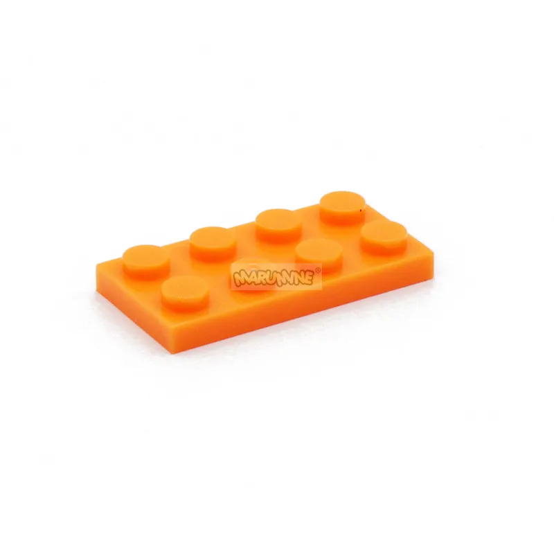 Оранжевый MARUMINE 2x4 Dots Базовая пластина строительные блоки объемные части Creator Обучающие DIY кубики Moc совместимые все основные бренды - Цвет: Оранжевый