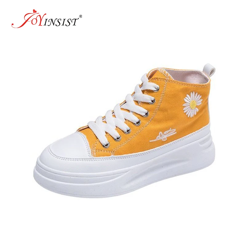 

Canvas Shoes Women Trainers Women High Top Sneaker Lady Autumn Female Footwear Breathable Girl Black Sneakers 2021 New