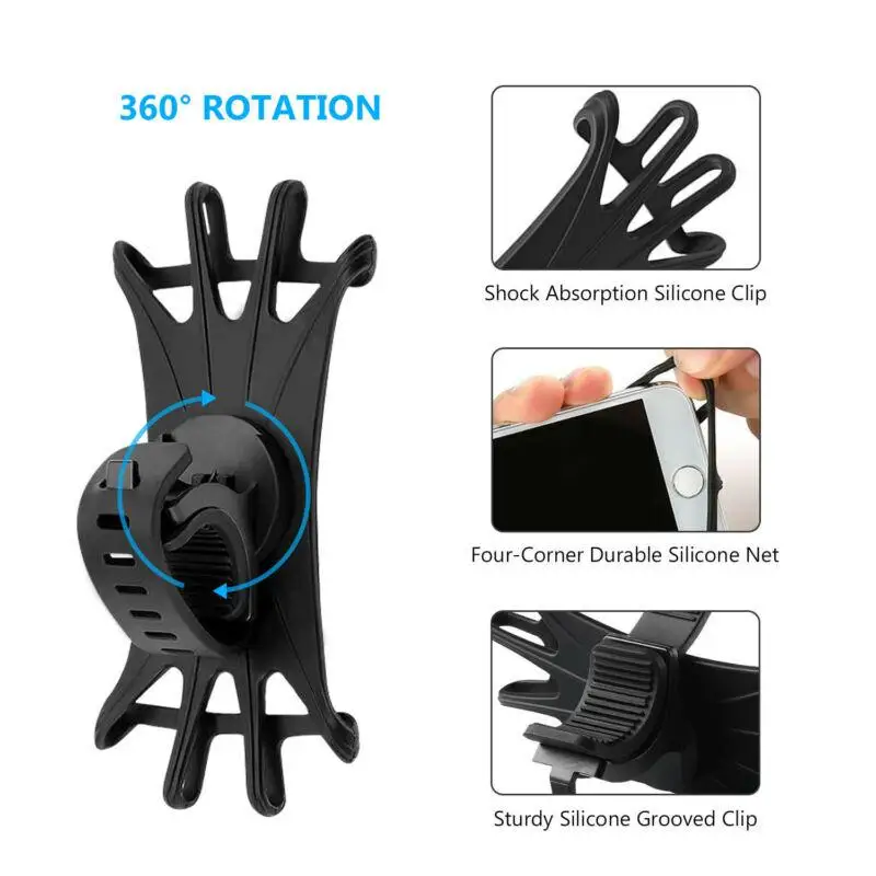 Универсальный держатель для велосипеда силиконовый Руля Мотоцикла подставка