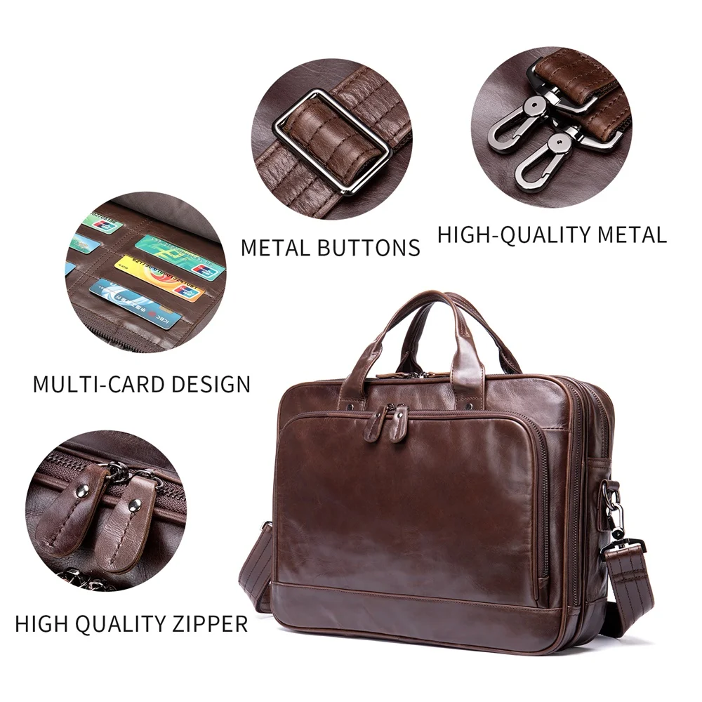 Портфель MVA из натуральной кожи для ноутбука мужские сумки мессенджеры через