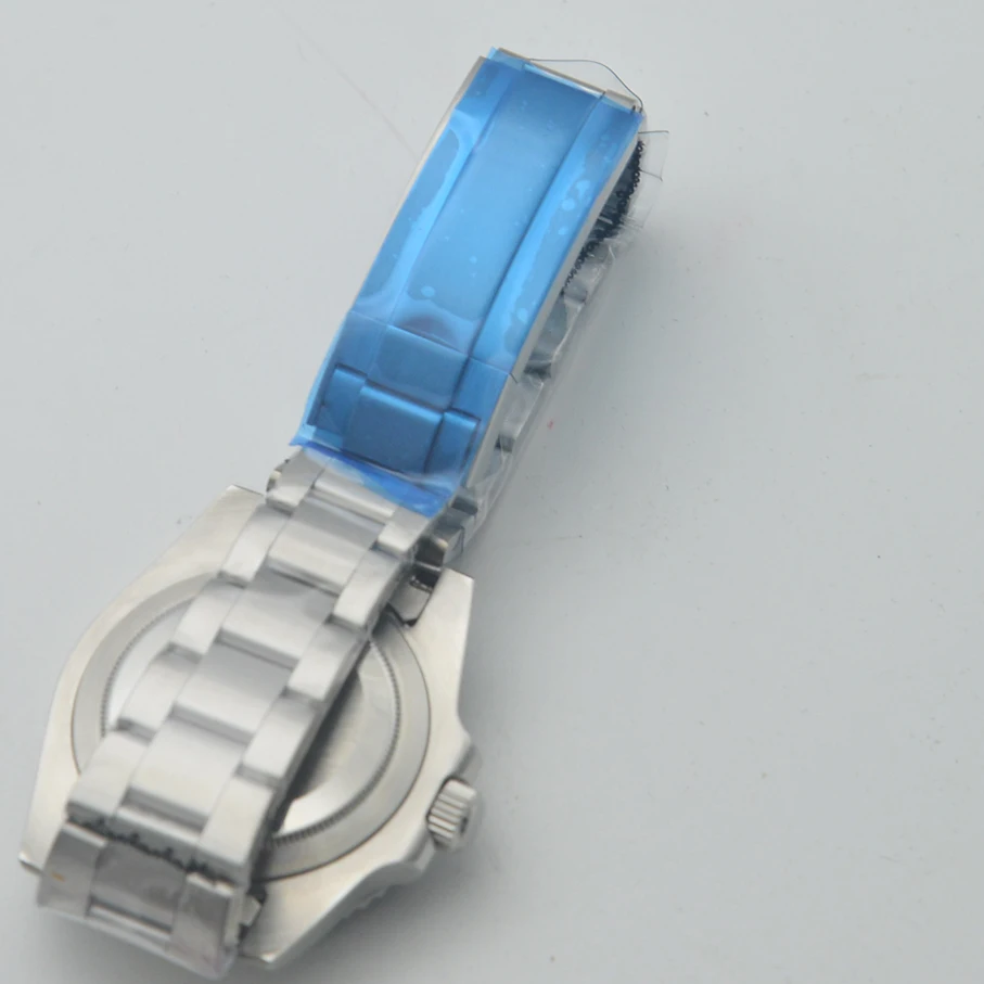 40mm Watch GMT Men's Mechanical Automatic Winding Black Sterile Dial Ceramic Bezel Oyster Bracelet enlarge