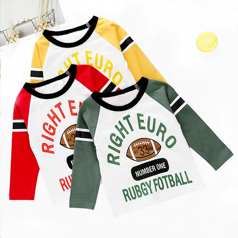 Новые весенние хлопковые футболки с мультипликационным принтом для мальчиков и