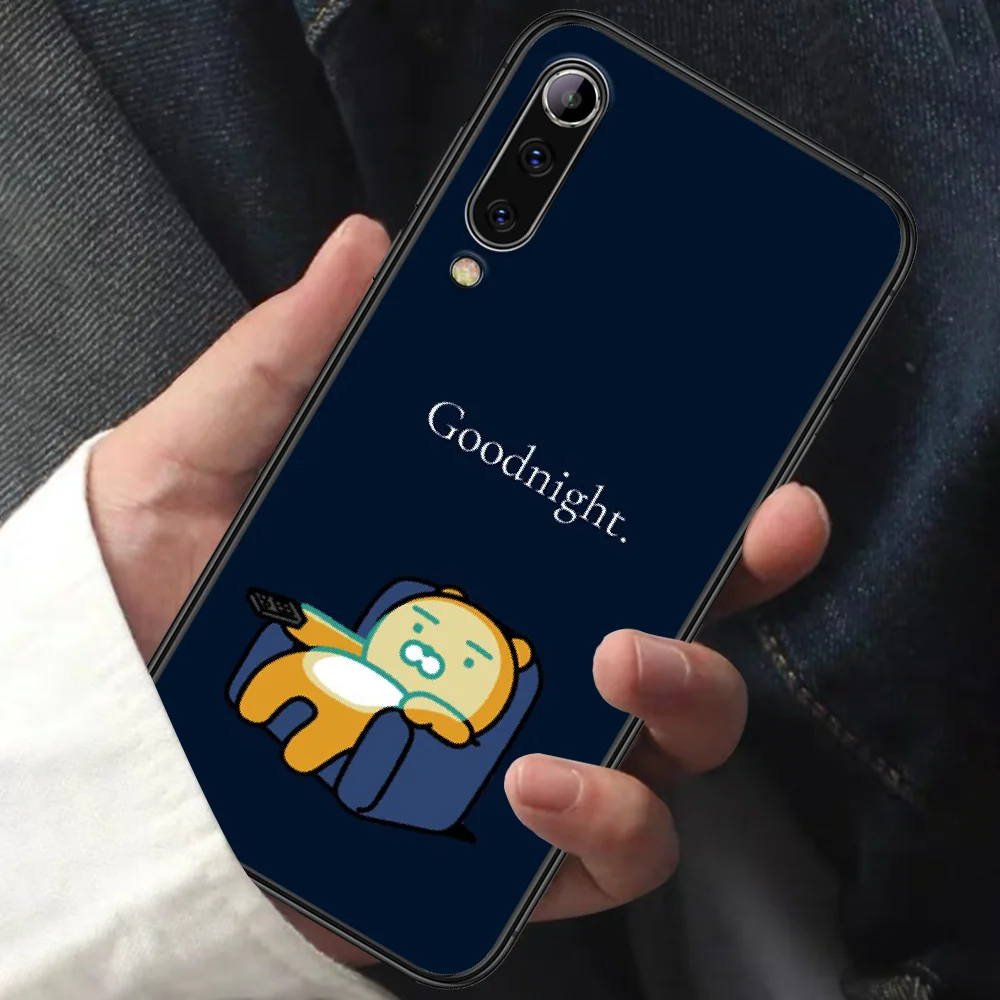 

Ryan Bear Cartoon Cute Phone Case For XIAOMI MI Note 8 9 T 10 Pro Lite SE A2 A3 POCO X M MAX 2 3 black Hoesjes Luxury Shell Soft