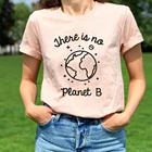 Женская хлопковая футболка с надписью There Is No Planet B и графическим принтом Спаси землю