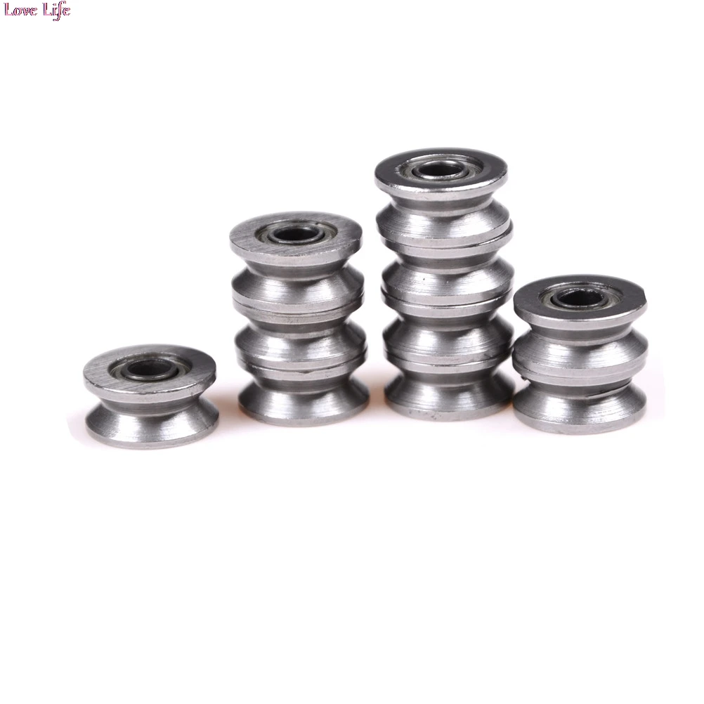 

10 pcs 4x13x6mm V624ZZ V Groove Roller Wheel Small Ball Bearings Pulley Wheels Bearing Wire Track Guide