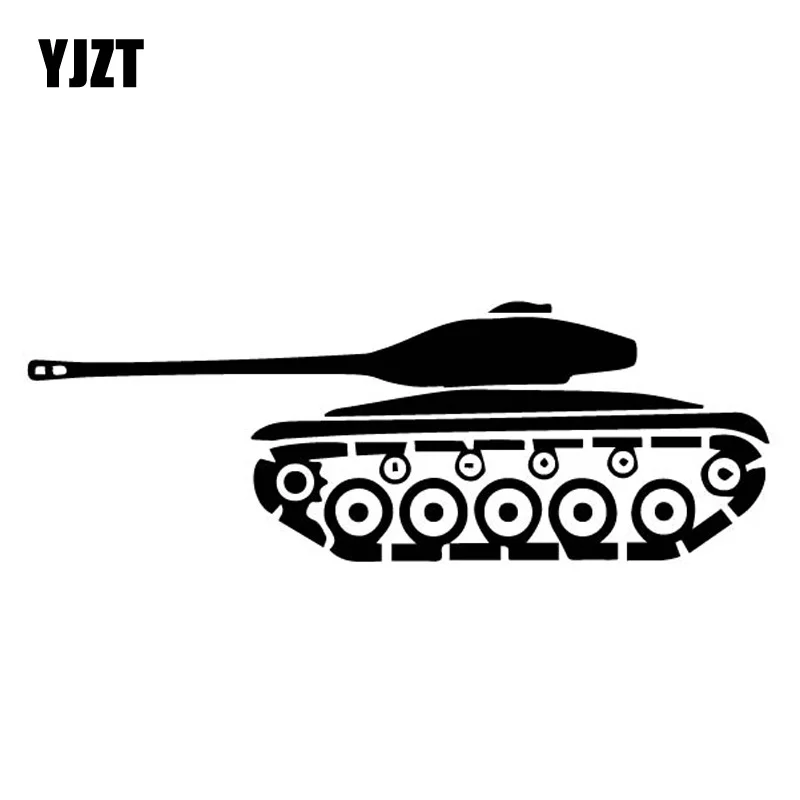 

YJZT 15.8CM*5.6CM War Advanced Tank Excellent Vinly Decal Beautiful Car Sticker Cool Black/Silver C27-1229