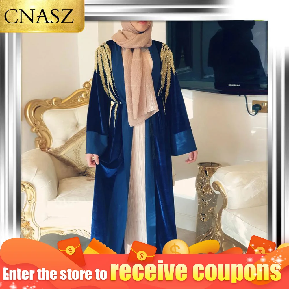 Мусульманское женское модное Макси платье размера плюс халат с вышивкой Абая