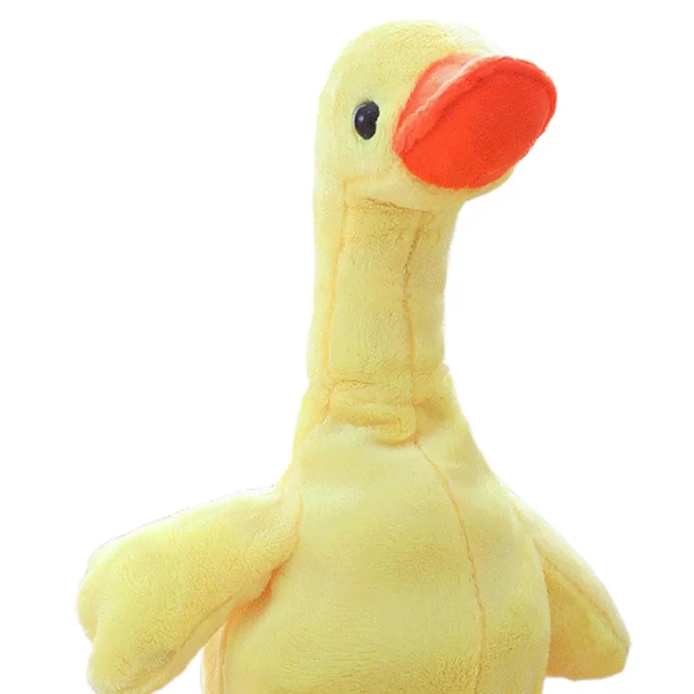 

Lifting neck duck plush toy screaming pulling neck little yellow duck walking singing electric duck toy
