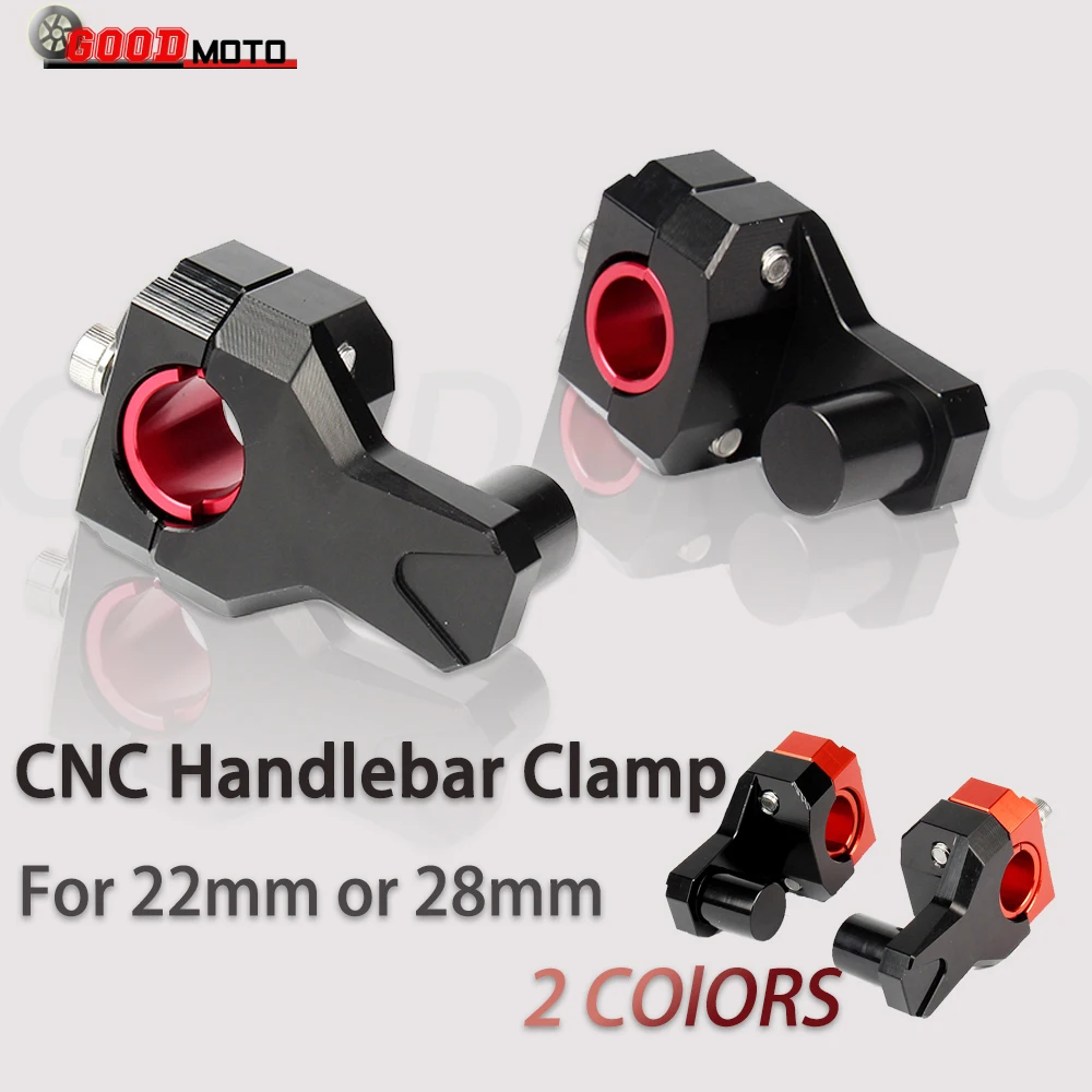 

CNC Motorcycle Clamp Raised Riser HandleBar Clamp Riser Fat Bar Clamp Riser Off Road For 22mm 28mm Universal Enduro