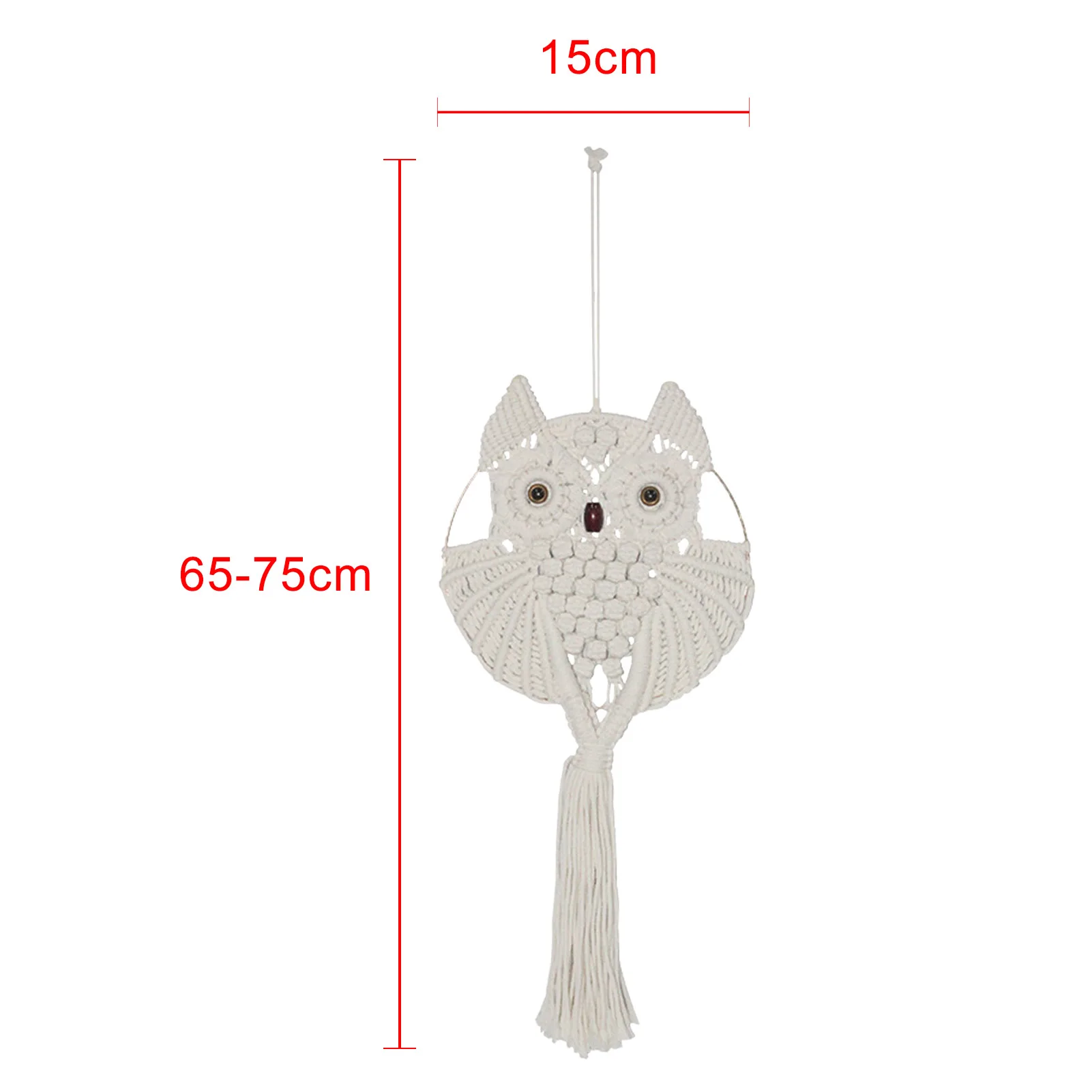 

Owls Dream Catchers Cotton Macrame Wall Hanging Bedroom Decor Nordic Bohemian Woven Cotton Rope Tassel Tapestry for Home Tool