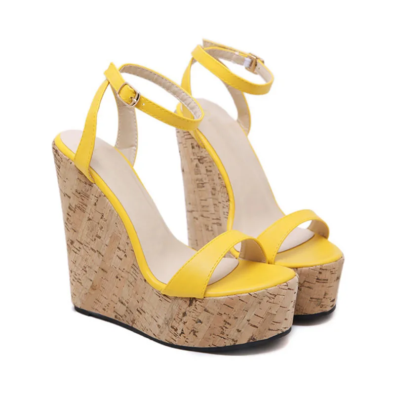 Прозрачная обувь Обувь на танкетке Женские сандалии платформе с открытым носком