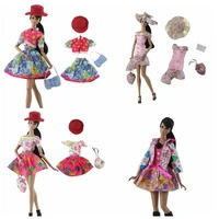 16 bjd doll clothes set for barbie accessories outfits hat handbag fashion coat shirt dress skirt princess vestidos kid diy toy