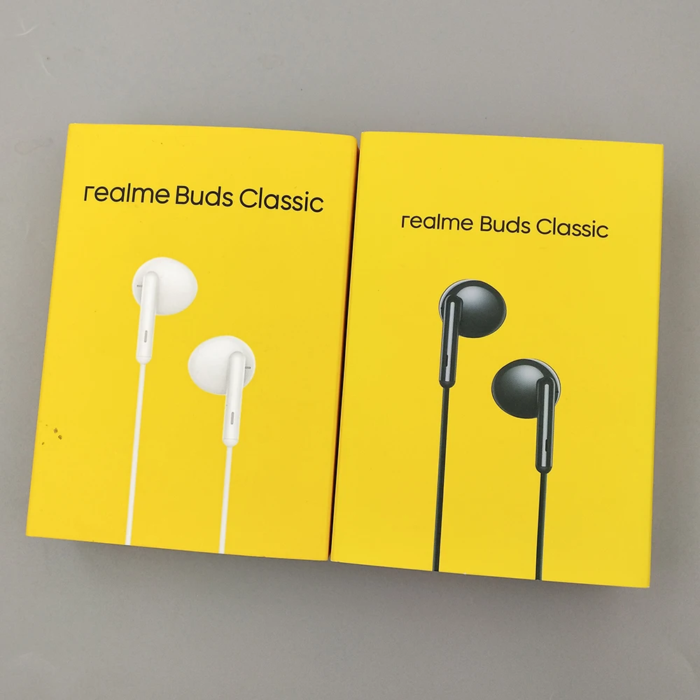 

Оригинальные Классические наушники Realme Buds 3 3,5 мм, наушники-вкладыши со встроенным микрофоном, гарнитура с большим драйвером для Q3i V5 V3 X2 3 6 Pro ...