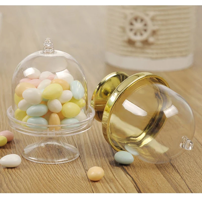 

10 шт. прозрачный Пластик лоток коробка конфет для DIY свадебная конфетная коробка детских празднований дня рождения гостей Подарочная короб...