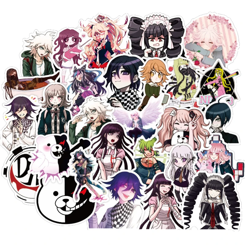 

50PCS Danganronpa Game Anime Cartoon Graffiti Stickers For Laptop Phone Suitcase Guitar Car Waterproof Decal Children Toys