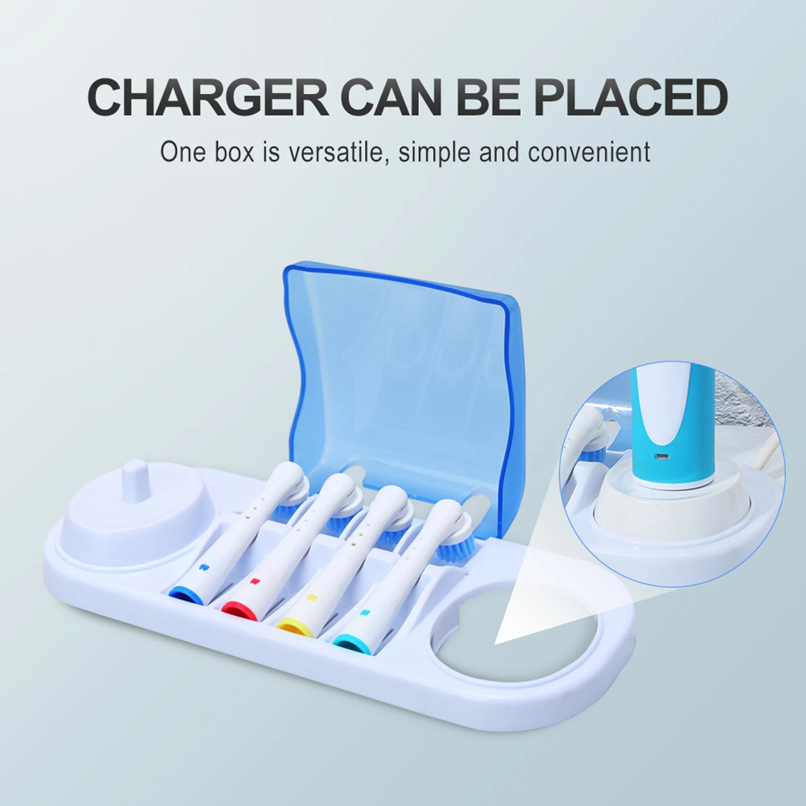 

Подставка-органайзер для электрических зубных щеток Oral B, с 4 насадками