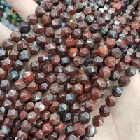 brecciated natural stone jaspers irregular diamonds faceted star cut %e2%80%8bpolygon beads for makaing diy necklace bracelet jewelry