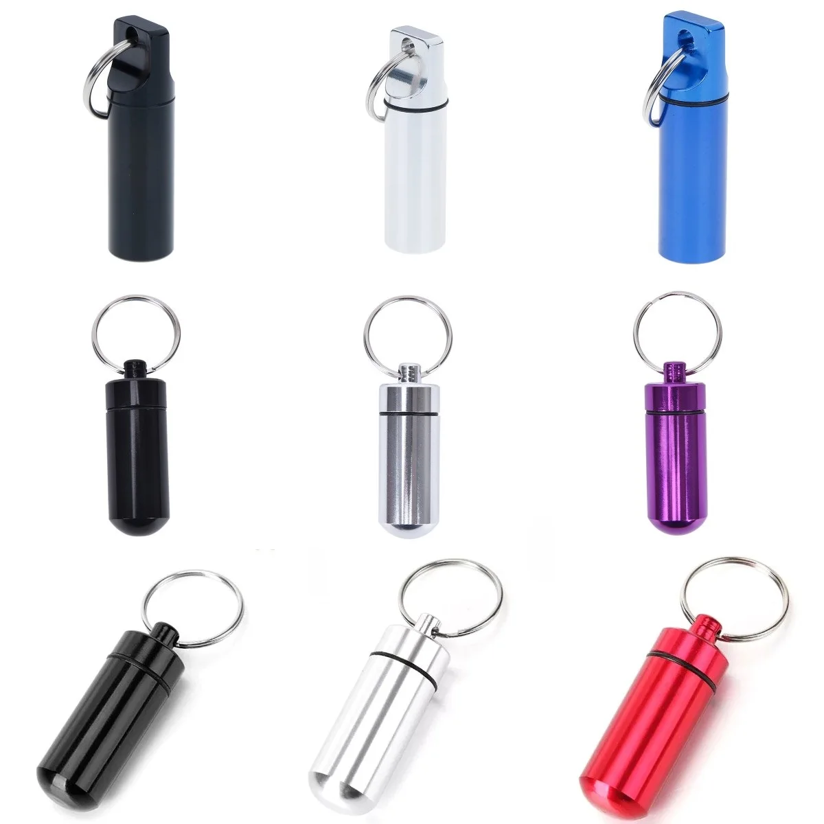 

1 шт., водонепроницаемый алюминиевый контейнер для таблеток