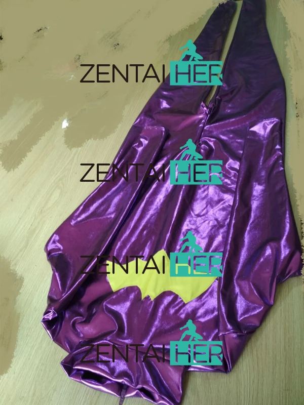 Новинка сексуальный женский фиолетовый костюм для косплея бэтгерн блестящий